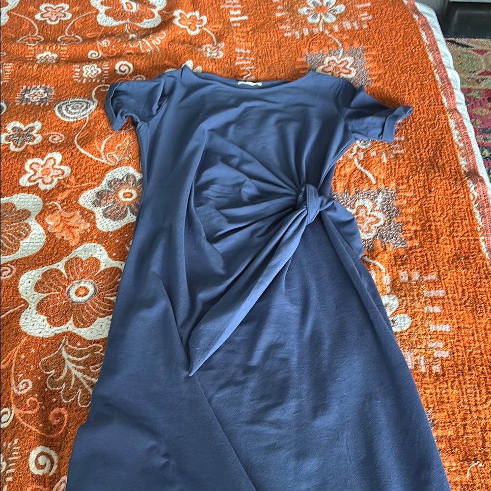 Sezane Blue Tie Pippa Dress